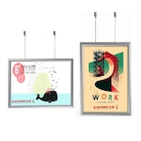 thumbnail of Cadres Clic Clac 60 X 80 2 faces suspendus sur cables