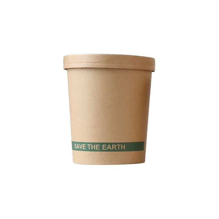 Pot à soupe carton 1000ml avec couvercle par 300