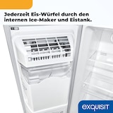 thumbnail of Exquisit Side by Side, 513 Liter, Standgerät, 513 Liter, LED-Beleuchtung, No-Frost, Schnellgefrieren, SBS5520-CF-040E inoxlook-az