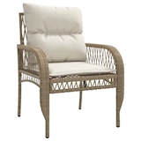 thumbnail of vidaXL 4-tlg. Garten-Sofagarnitur mit Kissen Beige Poly Rattan