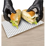 thumbnail of MONOUSO - Fettdichtes Einwickelpapier “Vichy” Schwarz 20x24,5cm (1.000 Stück)