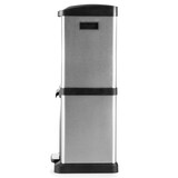 thumbnail of WellHome - Eco-afvalbak 32 liter met 3 compartimenten (2x8L en 1x16L), kleur Zilver - 32,4x21,2x77,4cm