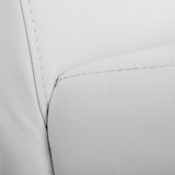 thumbnail of Set di 4 sedie per sala da pranzo Sedia da cucina Littau ~ similpelle, bianco opaco, gambe chiare