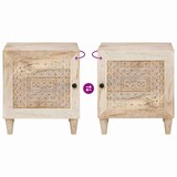 thumbnail of vidaXL Nachttisch Beige 40 x 33 x 46 cm massives Mangoholz
