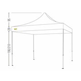 thumbnail of Gazebo richiudibile professionale impermeabile 3 x 3 Bianco ricoperto in PVC
