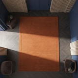 thumbnail of Wollteppich handgewebt strukturiert | 200x290cm, Florhöhe 0,9cm, Gesamthöhe 1,9cm | Terrakotta | raumgestaltend | Wohnzimmer | STOW | Kadima Design