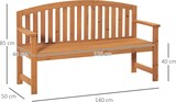 thumbnail of Outsunny Panchina da Giardino 3 Posti in Legno di Abete 140x50x85cm