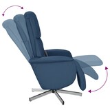 thumbnail of vidaXL Massagesessel mit Fußteil Blau Stoff
