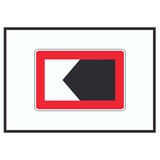 thumbnail of Begrenzte Fahrwasserbreite Durchfahrtsbreite begrenzt Symbol Schild A5 (148x210mm)