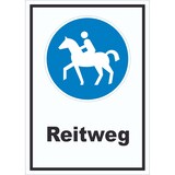 thumbnail of Schild Reitweg A3 Rückseite selbstklebend