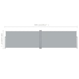 thumbnail of Helloshop26 - Tenda da sole laterale retrattile/schermo privacy per patio giardino terrazza balcone 160 x 600 cm grigio 02_0007100