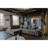 thumbnail of KAWOLA Sofa NEVADA Ecksofa Velvet grau Recamiere links