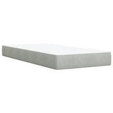thumbnail of vidaXL Boxspringbett mit Matratze Hellgrau 100x200 cm Samt