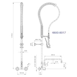 thumbnail of Premium-Spülbrause/-Geschirrbrause mit Auslaufhahn 8017 - Zweiloch-Mischbatterie mit Wandanschluss