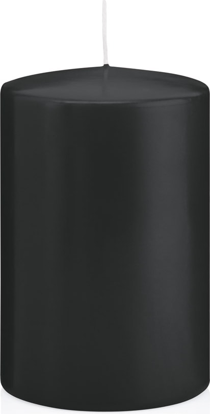Stumpenkerzen Schwarz Ø 98 x 200 mm, 6 Stück