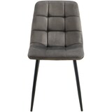 thumbnail of Décoshop26 - Chaise de salle à manger x1 coutures forme carrées en velours anthracite pieds en métal noir 10_0001969