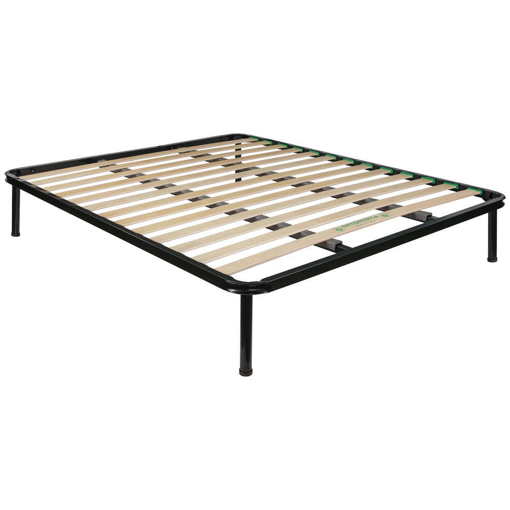 Rete letto ortopedica matrimoniale 160x200 in metallo a doghe flessibili in legno di faggio, per letto matrimoniale due piazze - Comprarredo