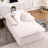 thumbnail of Ergonomischer Sessel 177x122x92 cm aus Cordstoff in Weiß – Komfortables Entspannen, modernes Design, keine Montage erforderlich