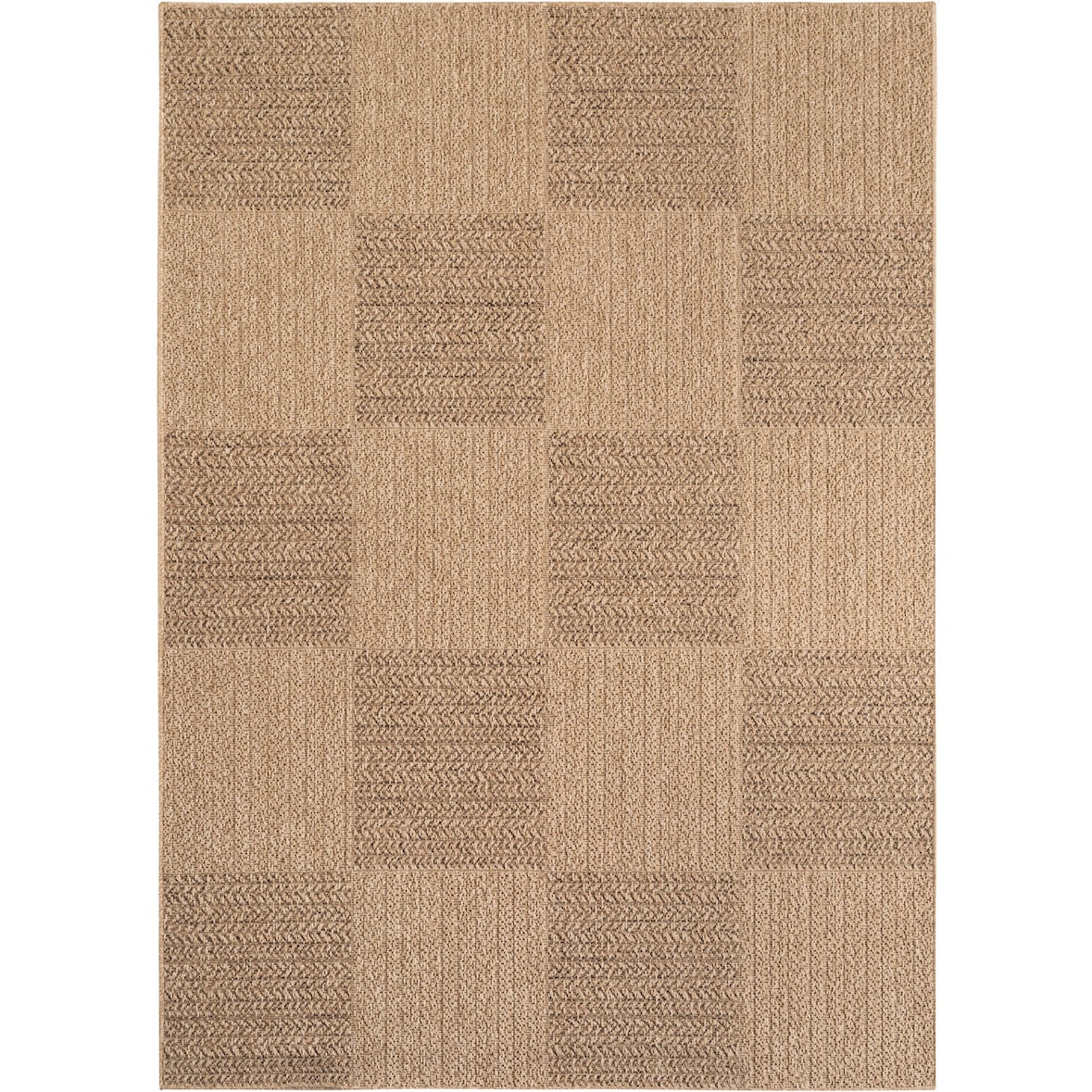 Teppich Balkon Jute-Optik Pflegeleicht Waschbar Strapazierfähig Terrasse Küche Beige 140x200 cm OEKO-TEX – ARLBERG von Kadima Design