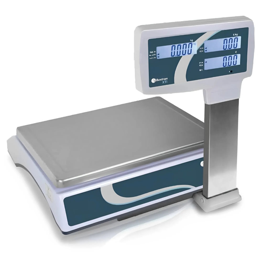 Balanza comercial 30kg con panel profesional para hostelería. Báscula para cocina industrial de bar, restaurante, carnicería y charcutería.