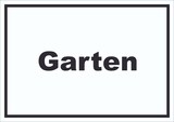 thumbnail of Garten Schild mit Text Blumen Rasen waagerecht A1 Rückseite selbstklebend