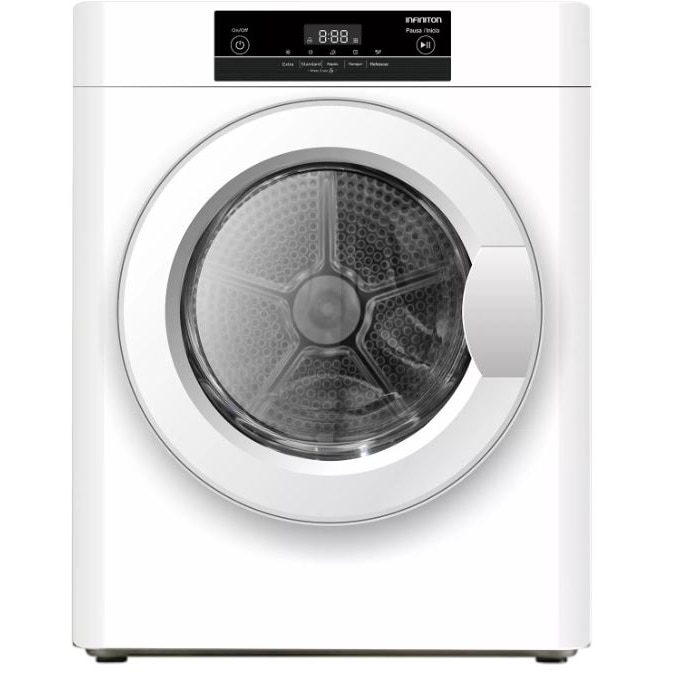 INFINITON Secadora Evacuación SD-3M, 3 kg, Control electrónico, 5 Programas, C, Blanco