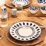 thumbnail of Coffret de 6 tasses et sous-tasses Milos 10 cl -  Bleu Rond Grès Table Passion 7.50x7.50 cm