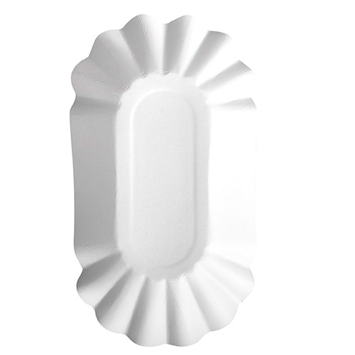 PAPSTAR 250 Schalen, Pappe "pure" oval 10,5 cm x 20 cm x 3,5 cm weiss