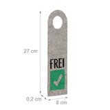 thumbnail of Relaxdays Türschild "Besetzt Frei", 10er Set, WC Schild zum Aufhängen, beidseitig, Bad & Büro, Filz Türhänger, grau