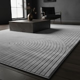 thumbnail of Balkonteppich Skandinavischer 3D-Design Wetterfest Waschbar Strapazierfähig Terrasse Garten Silber 200x290 cm – ENGADIN von Kadima Design