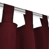 thumbnail of Helloshop26 - Set aus 2 bordeauxroten Gardinen aus Mikrosatin mit Schlaufen 140 x 175 cm Fensterdekoration 4002019