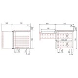 thumbnail of TOPLINE Kühltisch 700 / 3-fach GN1/1 mit 2 Schubladen / 2 Türen & Aufkantung