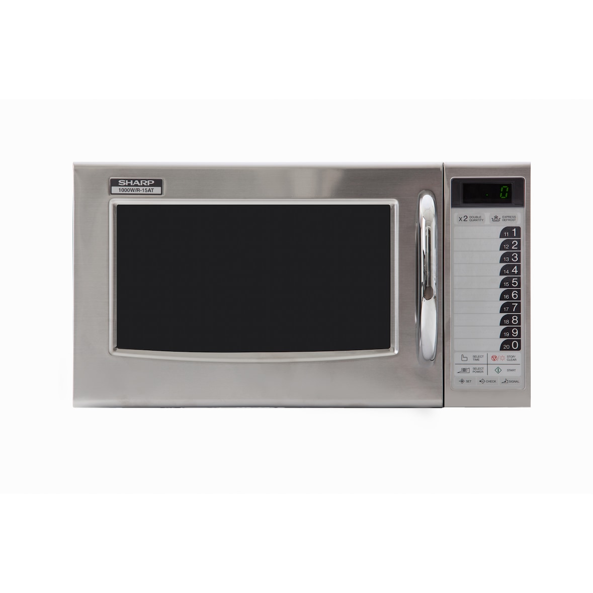 Sharp Four micro-onde professionnel, inox, 28 L, 11 niveaux de puissance, 20 touches mémoires programmables, 3 séquences de cuissons enchainées R15AT