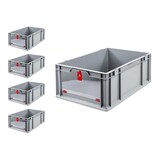 thumbnail of PROREGAL 5x Eurobox NextGen Insight Cover | HxBxT 22x40x60 | 44 Liter | Hoch/Rot | Eurobehälter, Transportbox, Transportbehälter