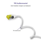 thumbnail of Helos ultra flex Patchkabel S/FTP Cat 6a TPE gelb 0,5m