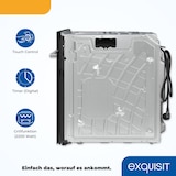 thumbnail of Exquisit Einbau-Mikrowelle EBEM 797-H-030 schwarz | Heißluft und Grill | max. 1800 W | Garraum 72 l | Schwarz-Glas Front