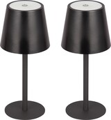 thumbnail of aro LED-Tischlampe 2er Set, Stahl/Kunststoff, Ø 8.6 x 20 cm, USB Anschluss, Touch Control, dimmbar, wasserdicht, schwarz