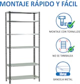 thumbnail of SimonRack Estantería Metálica con tornillos 2000x900x500 mm, 6 Alturas, 100 kg de Punto Flexión, Antracita/Blanco - Comfort