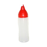 thumbnail of 6 rote Quetschflaschen 350 ml tropffrei Ketchupflaschen Senfflasche Mayonaiseflasche