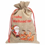 thumbnail of 12x Weihnachtsgeschenksack Weihnachtsmann Schlitten 30x40cm