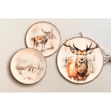 thumbnail of H&H, Servizio tavola 18 pezzi Hood River, set tavola natalizio, decoro cervi, in stoneware, lavabile