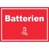thumbnail of Batterien Mülltrennung Aufkleber Text Symbol AA AAA A7 (74x105mm)