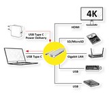 thumbnail of ROLINE Dockingstation USB Typ C, HDMI 4K, USB, SD/MicroSD, Gigabit Ethernet