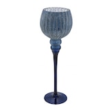 thumbnail of NEU Glaskelch, blau / silber, Ø 13 cm  / Höhe: 40 cm, "Germany", handgefertigt