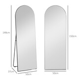 thumbnail of HOMCOM - Ganzkörperspiegel - 50L x 3,6B x 150H cm - schwarz