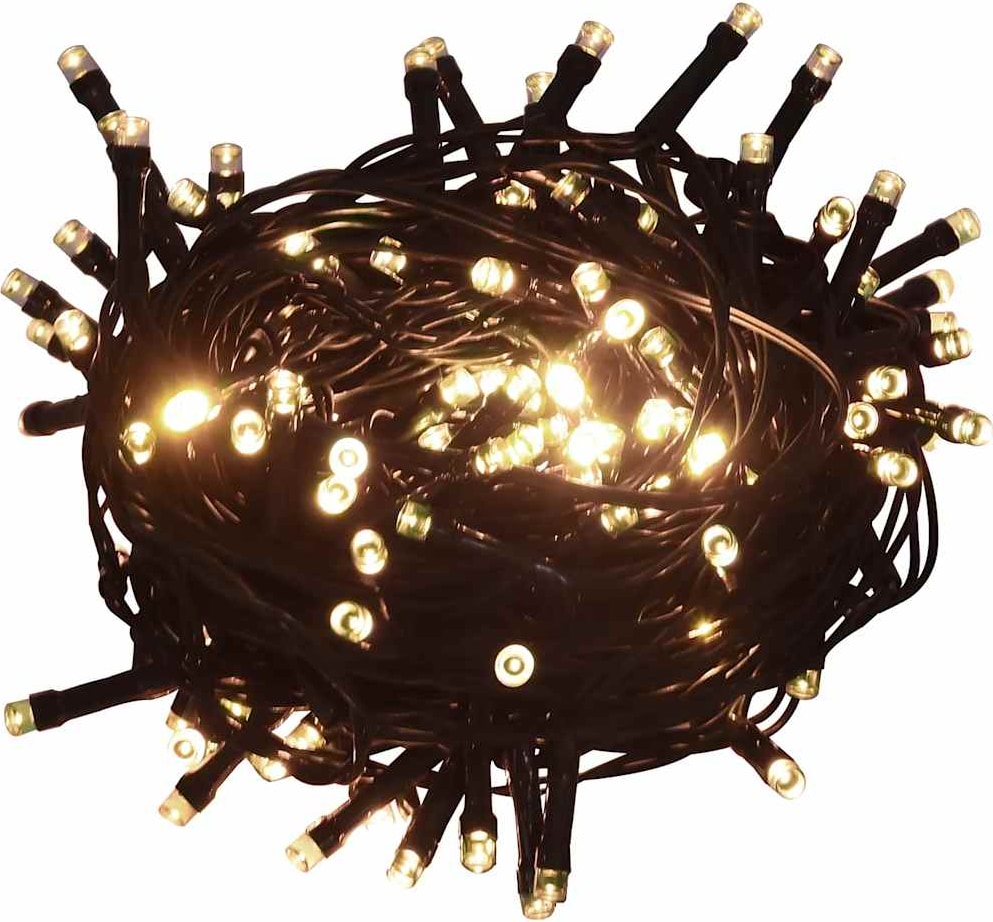 vidaXL LED-Lichterkette mit 300 LEDs Warmweiß 30 m PVC