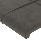thumbnail of Décoshop26 - Tête de lit accessoire couchage chambre à coucher meuble 80 x 5 x 78/88 cm tissu velours gris foncé TDL0203176