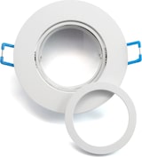 thumbnail of Einbaurahmen schwenkbar mit Druckring Ø 82 mm weiß