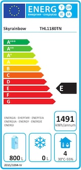 thumbnail of Skyrainbow Edelstahlkühlschrank, Inhalt 1145 Liter