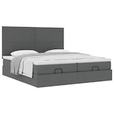 thumbnail of vidaXL Ottoman-Bett mit Matratzen Dunkelgrau 200x200 cm Stoff
